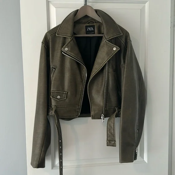Zara faux leather Biker Jacket - Picture 2 of 4